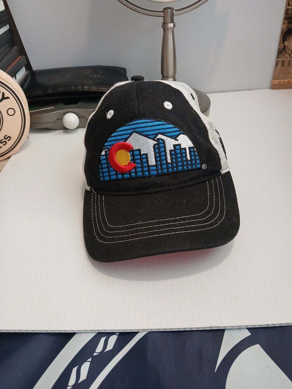 Aksels Colorado Rockies Trucker Hat Snapback Black White